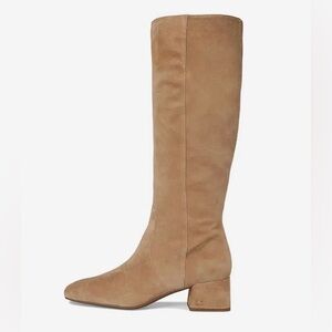 L'AGENCE EUGENIE SUEDE KNEE BOOTS/ BISCOTTI TAN ret. $595/ NWT-10.5/41-ON TREND🔥